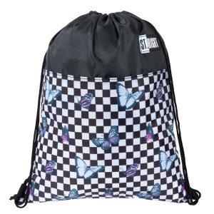 St. Right iskolatáska, hátizsák SZETT 43 cm – Chessboard Butterfly