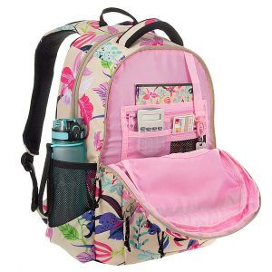 Ars Una virágos anatómiai iskolatáska, hátizsák (AU-C2) – Beach Flowers
