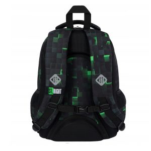 St. Right iskolatáska, hátizsák 3 rekeszes SZETT 43 cm – Green Game