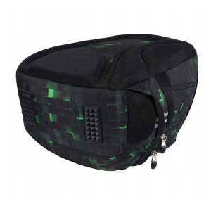 St. Right iskolatáska, hátizsák 3 rekeszes SZETT 43 cm – Green Game