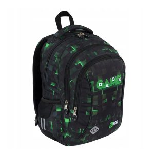 St. Right iskolatáska, hátizsák 3 rekeszes SZETT 43 cm – Green Game