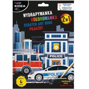 Kidea Kreatív színező és képkarcoló szett – Rendőrség