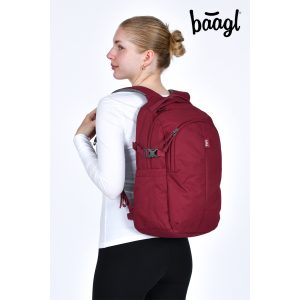 Baagl Dash iskolatáska, hátizsák – Burgundy