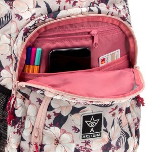 Ars Una iskolatáska, hátizsák – Flowery Pink